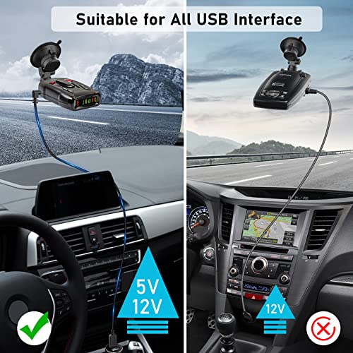 USB to DC3.5 Radar Detector Cable 9.8ft for Escort