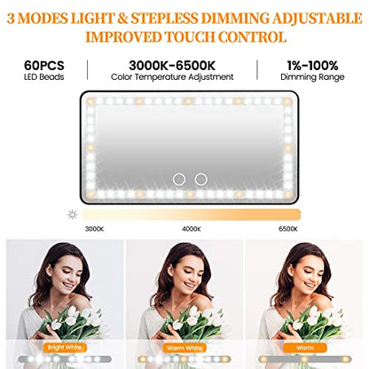 Car Sun Visor Vanity Mirror with Lights