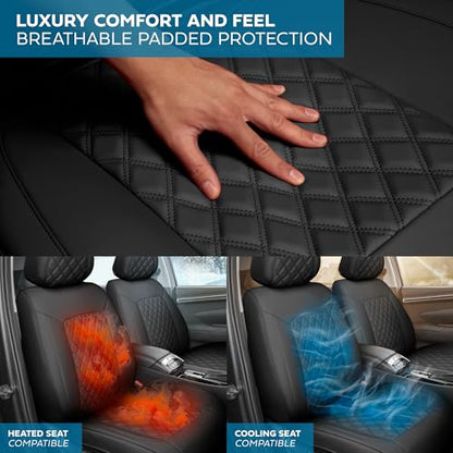 Curated Onyx Leather Seat Covers for Cars & SUVs