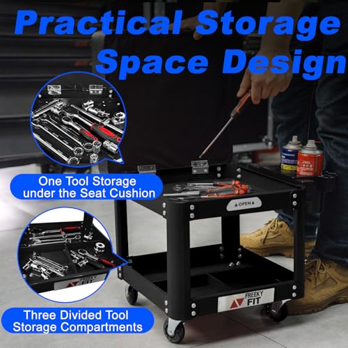 Rolling Creeper Garage Shop Seat for Men