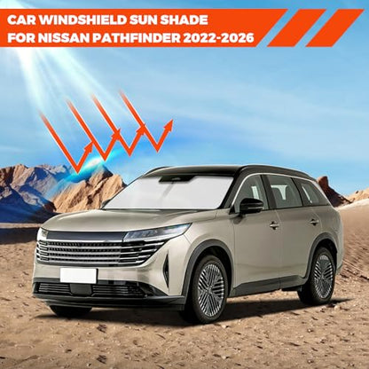 Foldable Front Windshield Sunshade for Nissan Pathfinder 2022