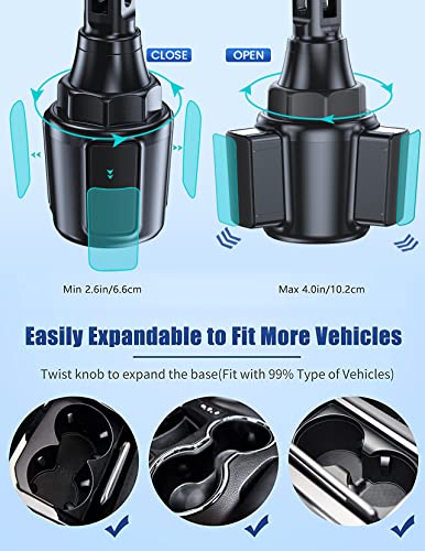 Wireless Car Charger 15W Cup Holder Air Vent Phone Mount Car Charger
