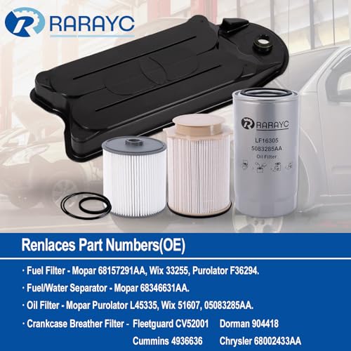 CCV Crankcase Fuel Oil Filter Kit for Ram 6.7 Cummins (4 Count)
