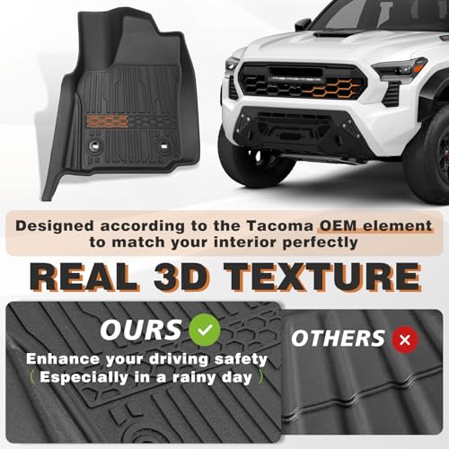 for Tacoma 2024+ Floor Mats Double