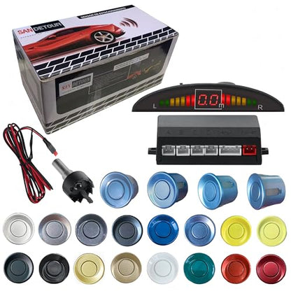 Parking Sensor Kit Backup Sensor Kit Reverse Sensor for Car 20 Color Options for Probes Adjustable Alarm Volume Professional Sensore de Reversa para Carro Safe Driving Assistant LightBlue