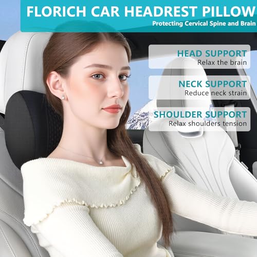 3 PCS Seat Cushion for Carseat Lumbar Support Pillow Car Neck Headrest Pillows Memory Foam Gel Memory Foam Massage Point Seat Pads Pressure Relief Back Cushion for Office Chair (3 Count)