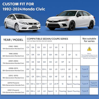 10 Layers Sedan Car Cover Custom Fit for Honda Civic