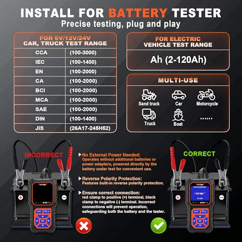 BT60 PRO Car Battery Tester 6V