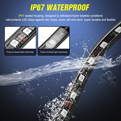 3PCS 60 Inch RGB Truck Bed Light Strip 270 LED Neon Accent LED