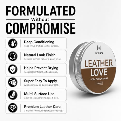 Lithium Leather Love Car Leather Cleaner and Conditioner (8 Ounce)