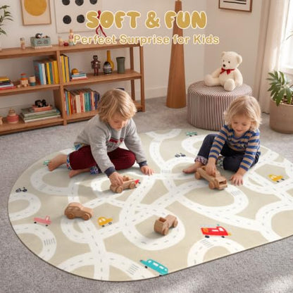 Kids Car Rug 3'x5' Washable Non