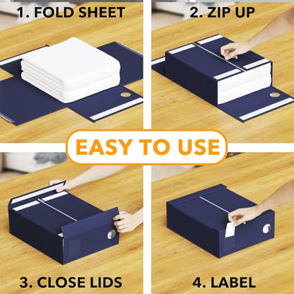 6 Pack Bed Sheet Organizers and Storage (6 Count)