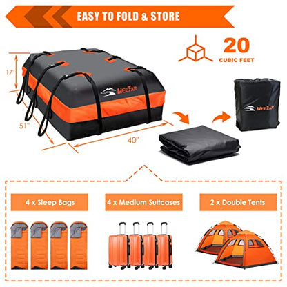 Car Roof Bag Rooftop Cargo Carrier Bag Waterproof 20 Cubic Feet roof Cargo
