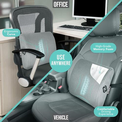 Memory Foam Lumbar Support Pillow for Office Chair