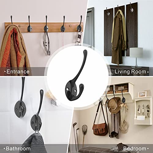 Heavy Duty Metal Coat Hooks for Wall (10 Count)
