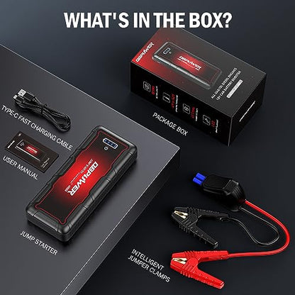 Jump Starter 4000A Peak 88.8Wh Portable Car Jump Starter