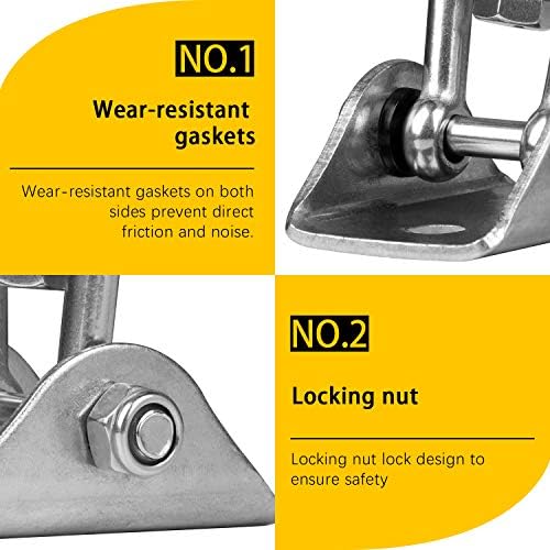 Heavy Duty Swing Hangers for Wooden Sets 2000 LB Capacity Hammock Hanger 360 Swivel Stainless Steel Swing Hardware Accessories 2 Packs for Porch Playground Yoga Heavy Bag (4 Count)