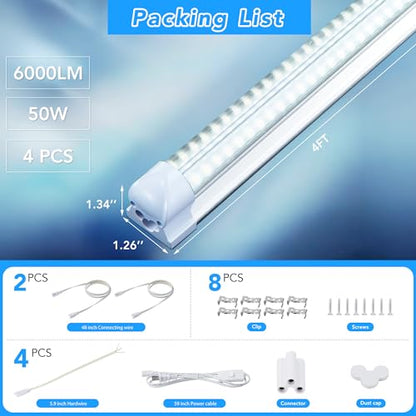 4FT LED Shop Lights (4 Count)