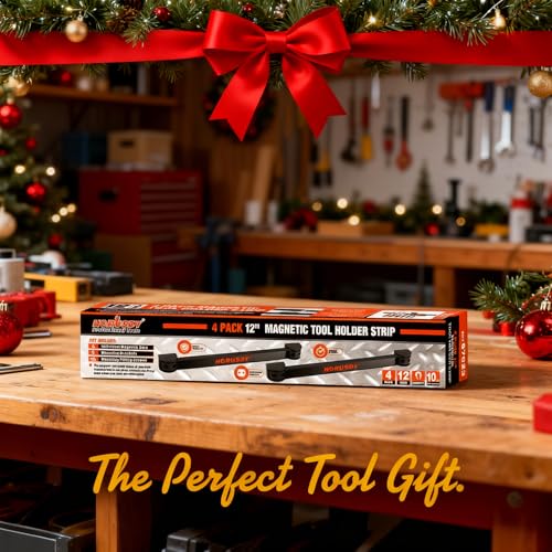 12" Magnetic Tool Holder Strip (4 Count)