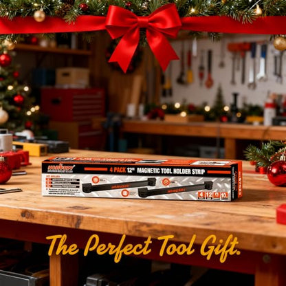 12" Magnetic Tool Holder Strip (4 Count)