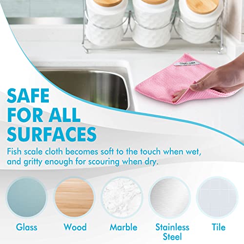 Easy Clean Streak Free Glass Cleaning Miracle Microfiber Cleaning Cloth for Kitchen (2 Count)