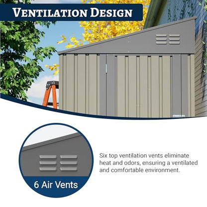 4x7 FT Outdoor Storage Shed Lean to Shed