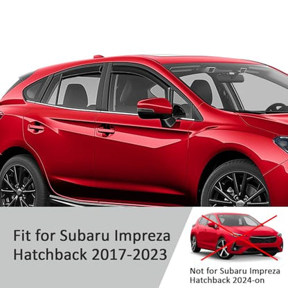in Channel Extra Durable Rain Guards for Subaru Impreza 2017 (4 Count)