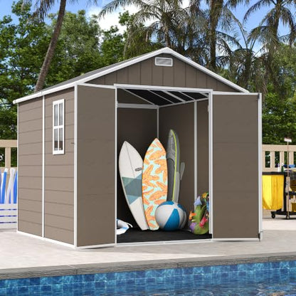 8x8 FT Resin Storage Shed