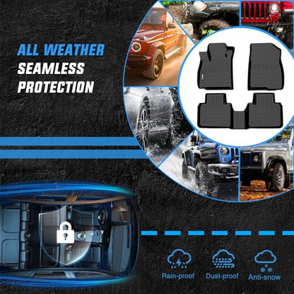TPE Floor Mats for Mitsubishi Outlander PHEV 2023 2024 2025 2026 All Weather Custom Fit Heavy Duty Floor Liners