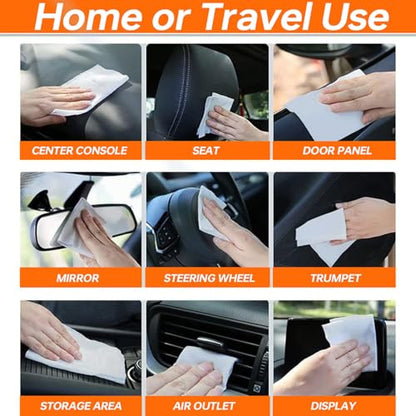 Car Wipes Extra Large 8" x 8" Wipes for Car Interior (210 Count)