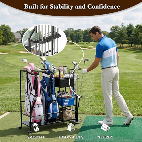 Golf Bag Organizer for Garage