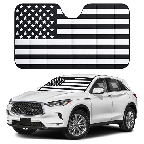 Accordion Car Windshield Sun Shade American Flag Design