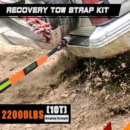 Tow Strap Heavy Duty with Hooks (2 Count)