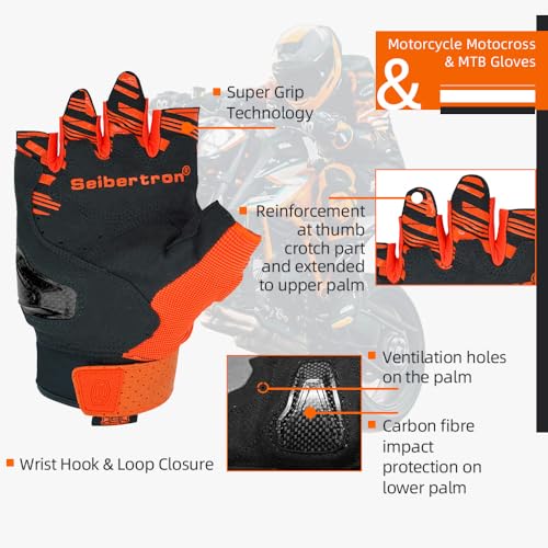 SPS 5 Unisex Touchscreen Road Racing Motorcycle MTB Sports Gloves Also fit BMX MX ATV Mountain Bike Bicycle Cycling Off