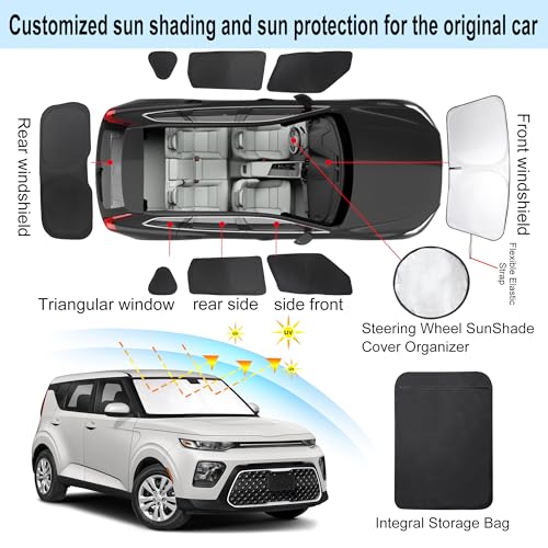 Window Shades for Kia Soul 2020 (8 Count)