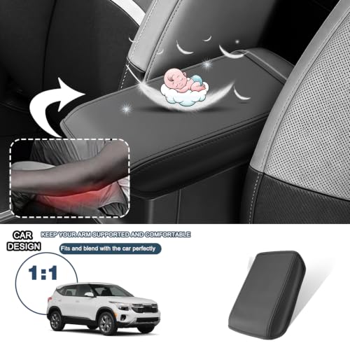 2027 Seltos Armrest Cover for 2027 Kia Seltos Accessories Soft Comfy Center Console Lid Protector Compatible with 2027 Kia Seltos