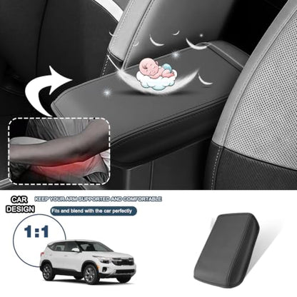 2027 Seltos Armrest Cover for 2027 Kia Seltos Accessories Soft Comfy Center Console Lid Protector Compatible with 2027 Kia Seltos