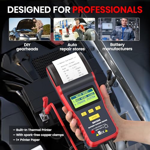 BST500 Car Battery Tester with Printer
