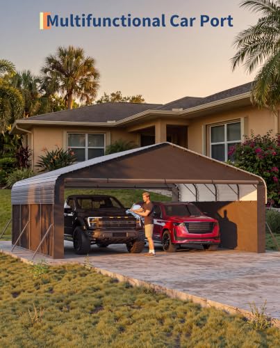 20'X20'X9' Metal Carport for 2 Cars