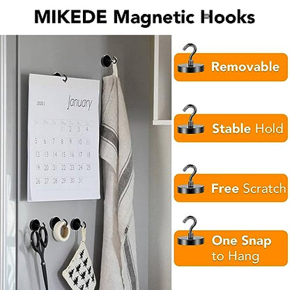 Magnetic Hooks Heavy Duty 170LB+ Strong Black Magnets Hook