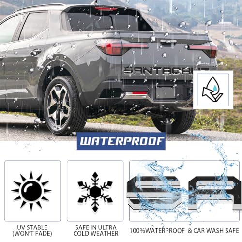 Tailgate Insert Letters Compatible for 2022 2023 2024 2025 Santa Cruz 4D Raised Tailgate Decal Letters