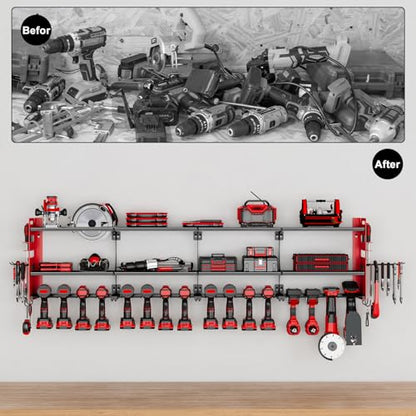 64" Garage Power Tool Wall Organizer