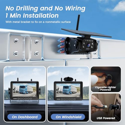 Magnetic Solar Wireless Backup Camera