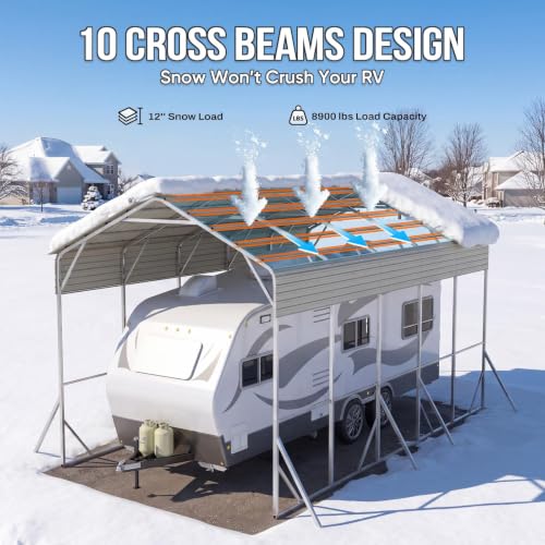 14x25x15 FT RV Metal Carport