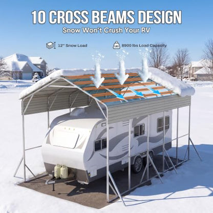 14x25x15 FT RV Metal Carport
