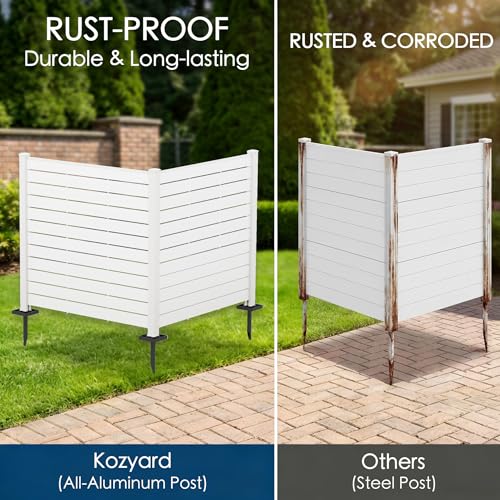 50" W x 48" H Outdoor Privacy Screen with Aluminum Posts (9600 sq inches)