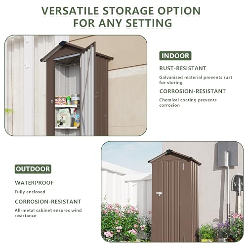 2.5x1.4 FT Outdoor Storage Shed