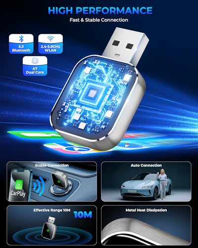 Mini CarPlay Wireless Adapter for Apple iPhone