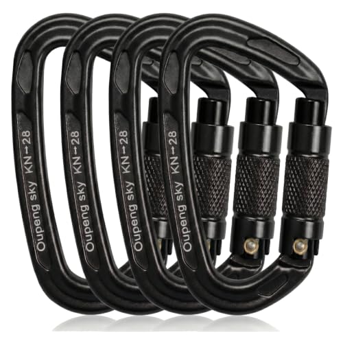Auto Locking Carabiner Clips (4 Count)