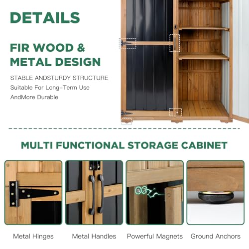 Outdoor Storage Cabinet Waterproof with Shelves